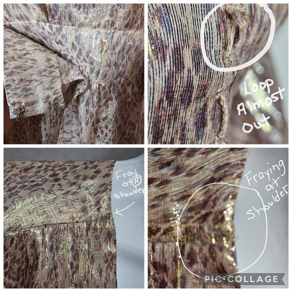 Ramy Brook New York Amalia Plunging Metallic and Silk Cocktail Dress Size 00 - Picture 8 of 15